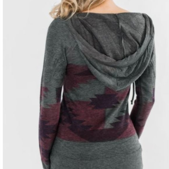 Aztec Knit Hoodie - Picture 2 of 4